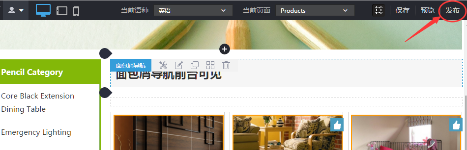 单击发布按钮 单击发布按钮