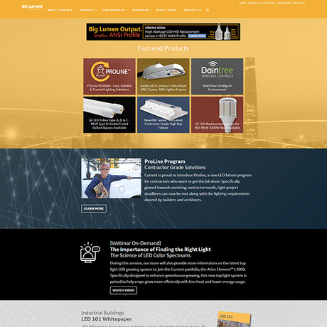 LED行业外贸网站设计主题